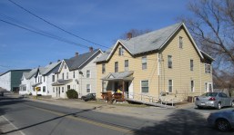 Identical homes along Fourth Street built around 1895 for workers at the nearby shoe factory.  Photo, Massachusetts Cultural Resource Inventory